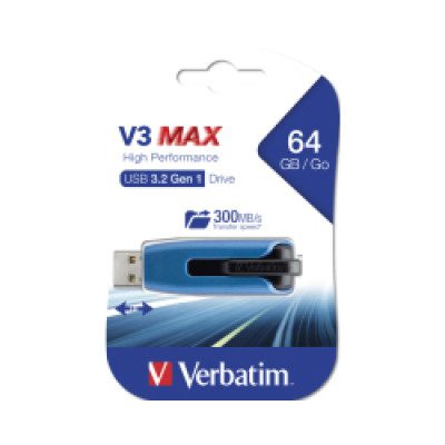 Verbatim USB3.2 64GB V3 MAX High Performance Drive (do 300MB/s) - V049807